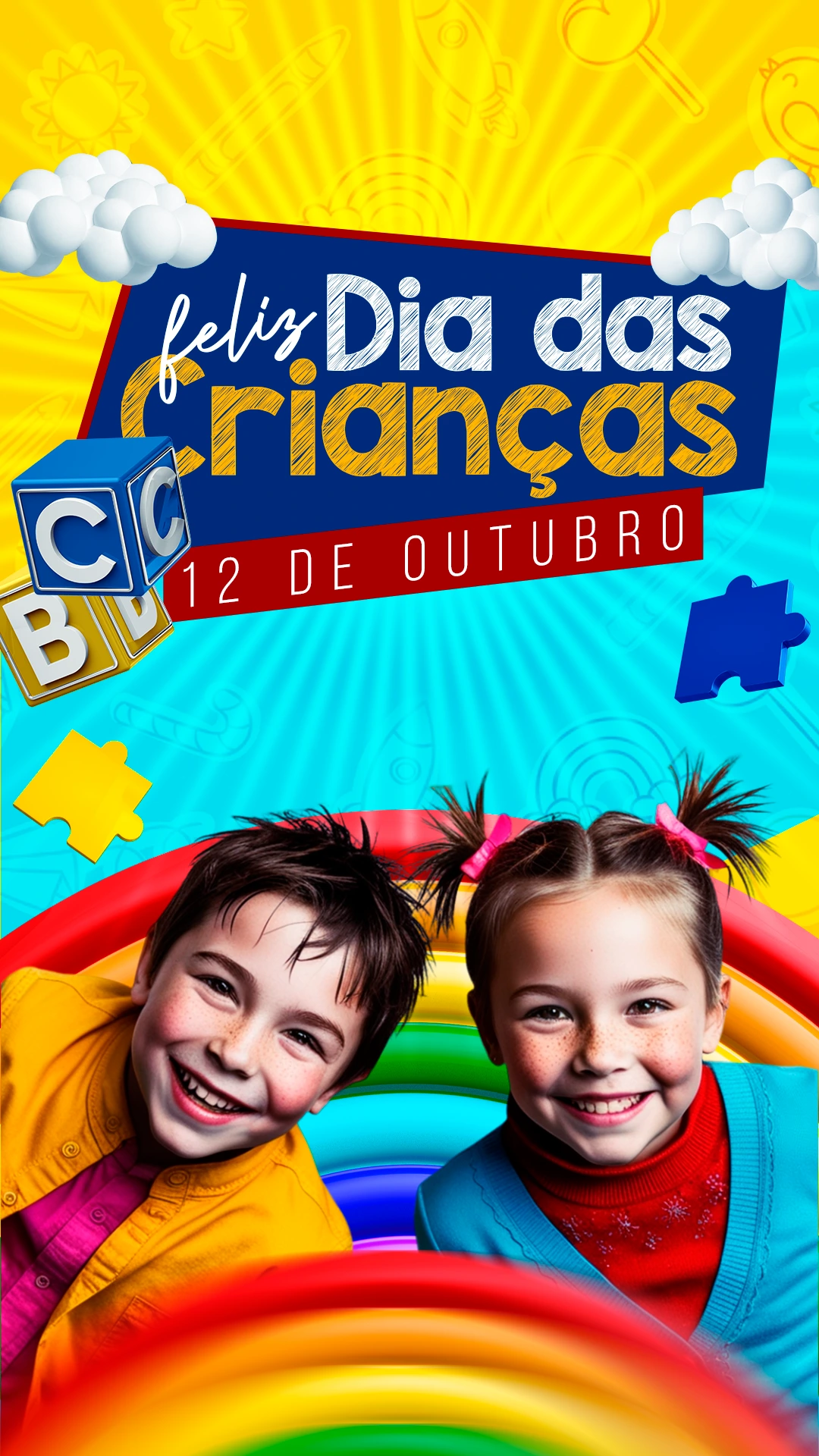 Dia das Crianças — arte 2, versão para Story