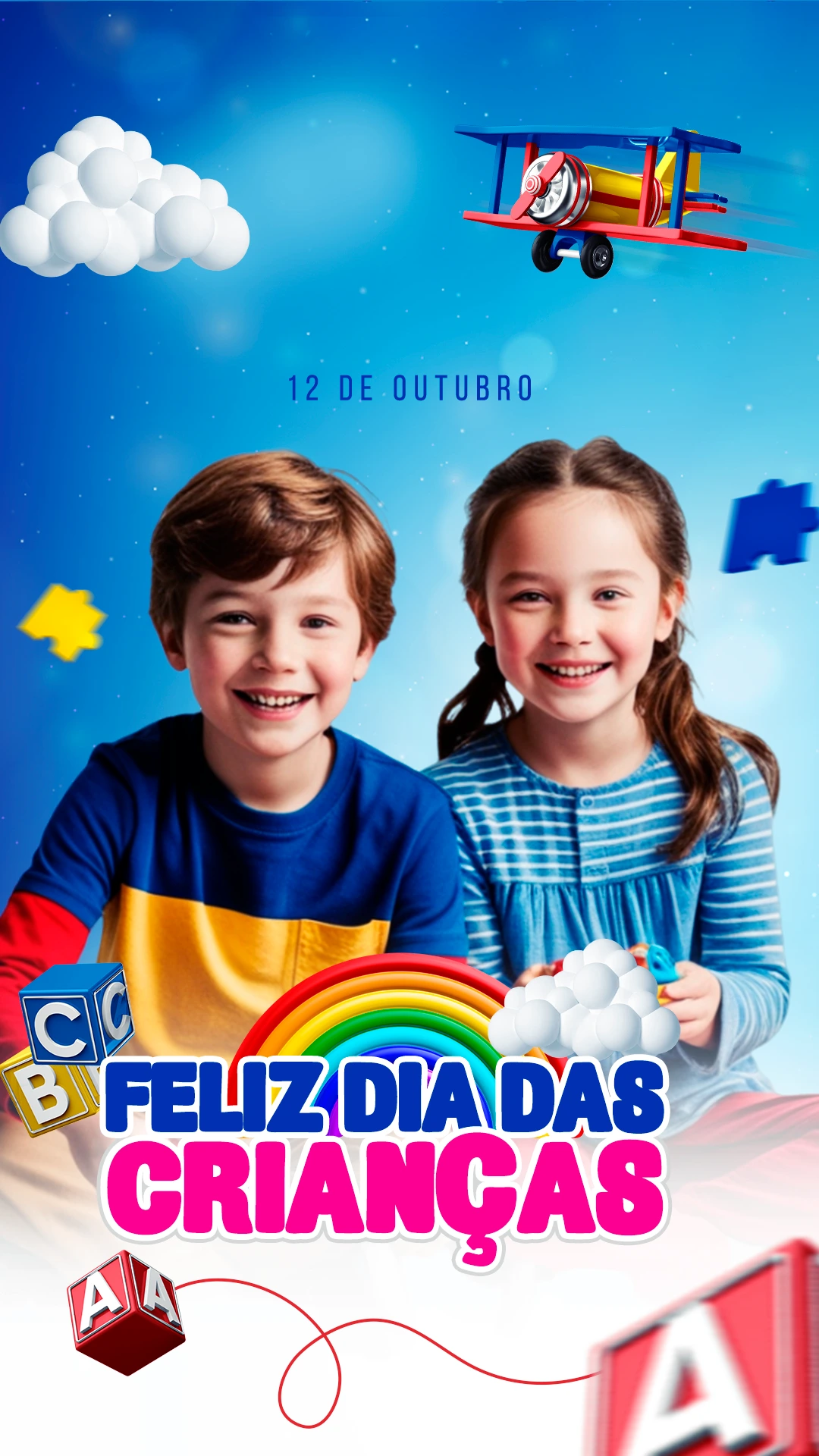 Dia das Crianças — arte 3, versão para Story