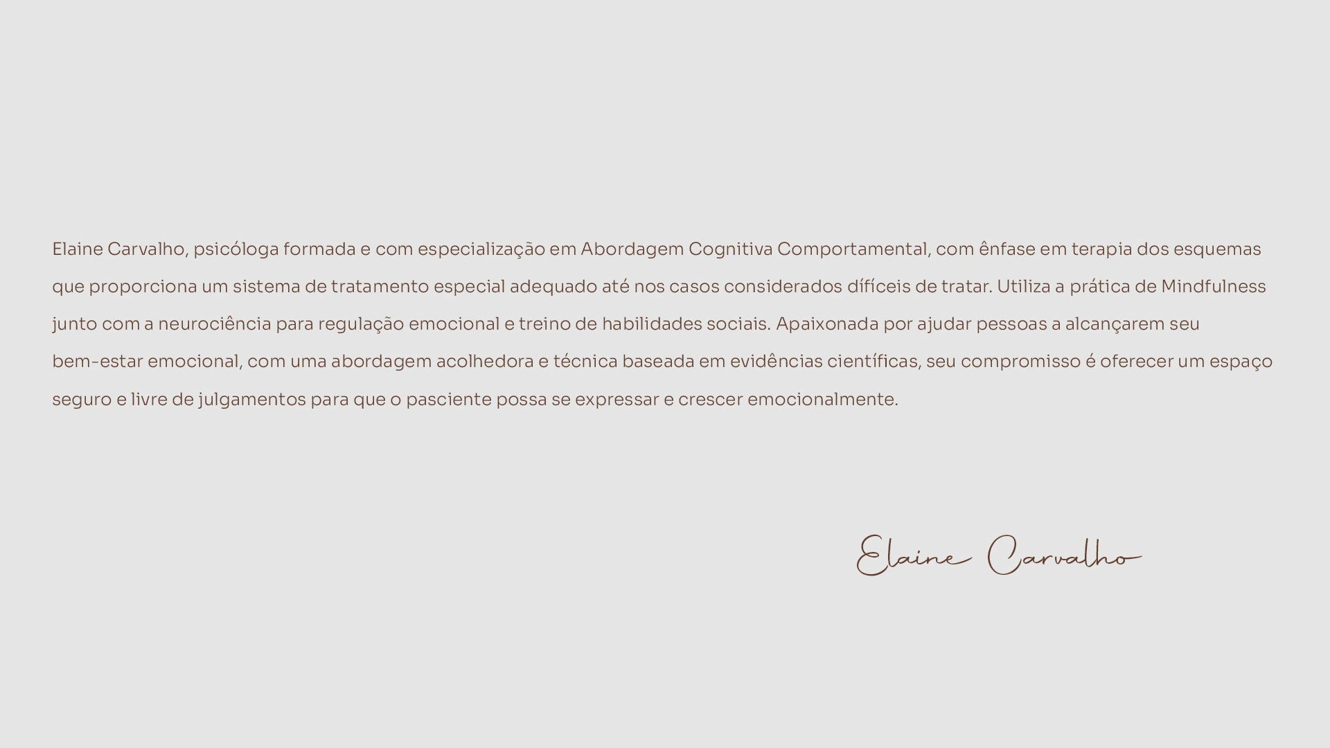 Elaine Carvalho — Sobre Elaine Carvalho
