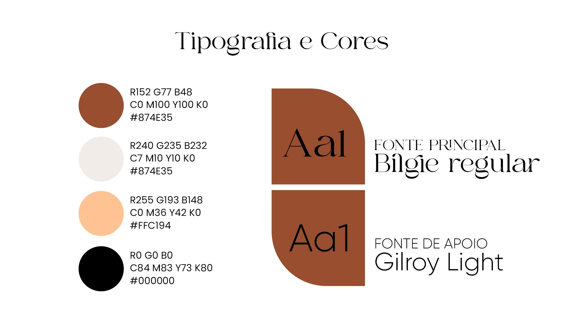 Elaine Carvalho — Tipografia e paleta de cores