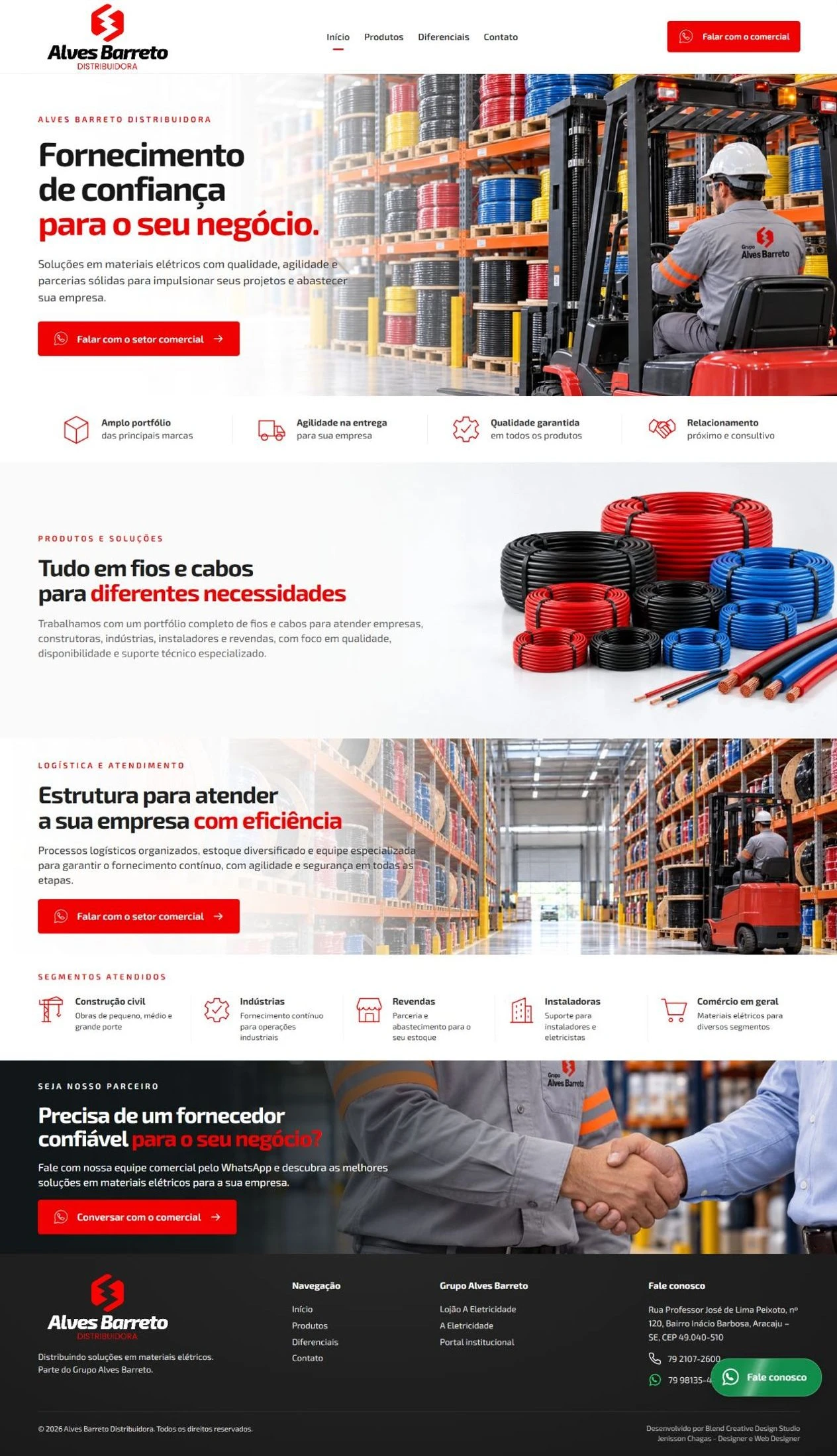 Alves Barreto Distribuidora — página completa do site